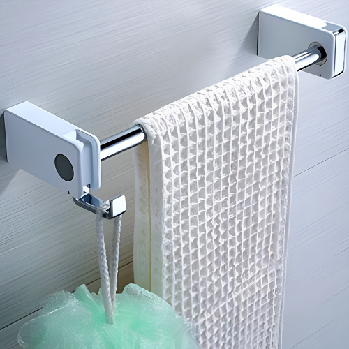 Полотенцедержатель AVS 30 см, хром/белый, двойной