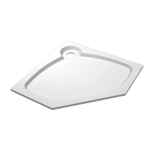Поддон для душа Cezares Tray S 100x100 белый, пятиугольный, искуственный мрамор, без сифона Поддон для душа Cezares Tray S 100x100 белый, пятиугольный, искуственный мрамор, без сифона