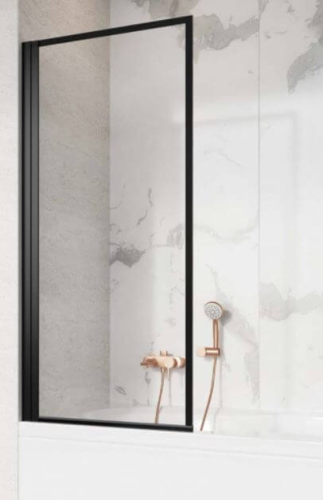 Шторка на ванну Radaway Nes 10061080-54-56L 80 профиль черный, прозрачное стекло