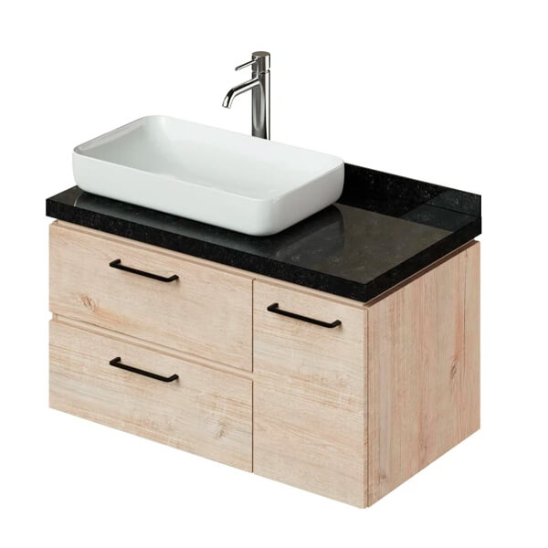 Тумба с раковиной подвесная 90 Wood Итана 4627189084483 Тумба с раковиной подвесная 90 Wood Итана 4627189084483