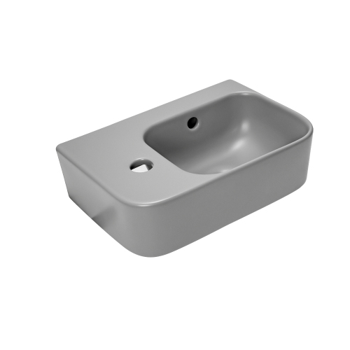 Рукомойник AVS Грэйс 37x25 R, серый матовый