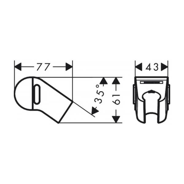 Держатель для душа WallStoris Hansgrohe 27917700