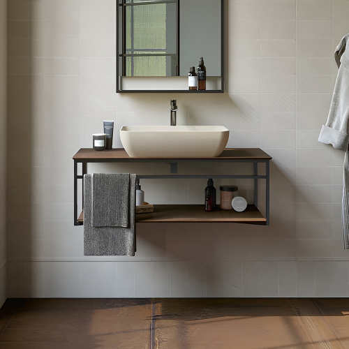 Консоль с раковиной Kerama Marazzi Plaza Next 80 черная матовая