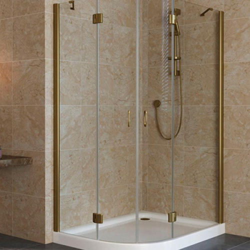 Душевой угол Vegas-Glass Afs-f 120х90 L профиль бронза брашированная, стекло прозрачное