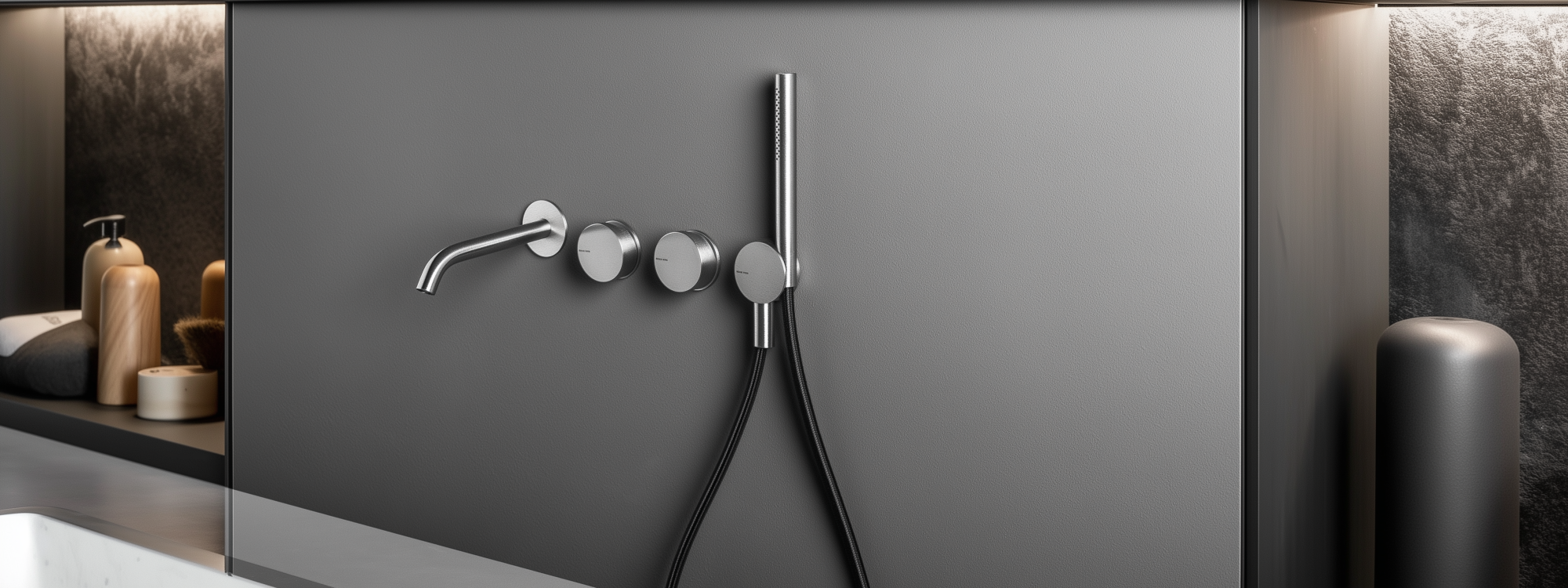 Модная сантехника в цвете сталь