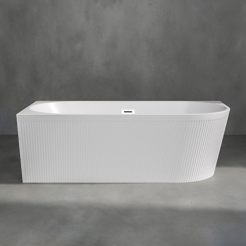 Акриловая ванна AVS Селена 170x80 L белая рифленая, с донным клапаном