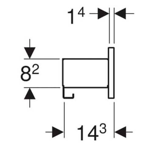 Полка настенная 450х148х143 Smyle Square Geberit 500.362.JL.1 Полка настенная 450х148х143 Smyle Square Geberit 500.362.JL.1