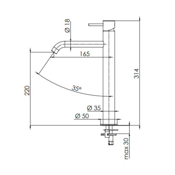 Смеситель для раковины Remer X Style X11LXLRL медь