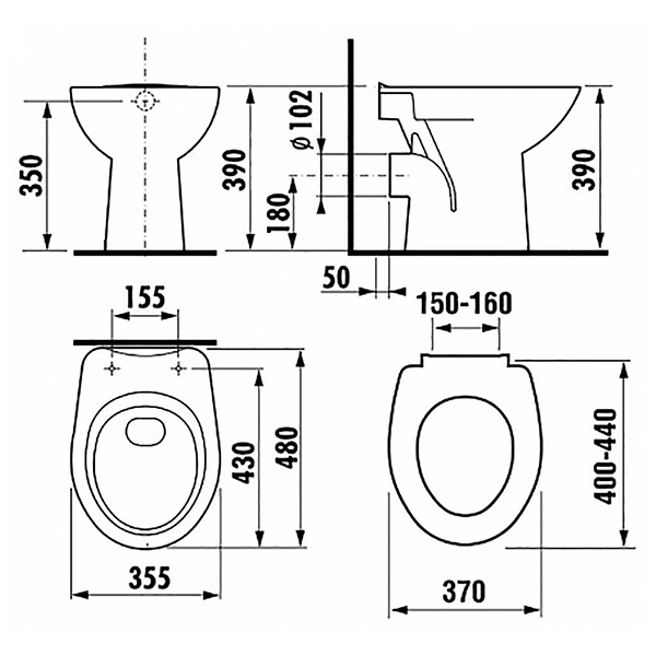 Унитаз Zeta Jika 8.2239.6.000.000.1