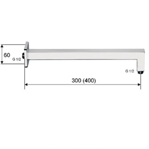 Кронштейн 1/2 400 мм Remer RR 348S