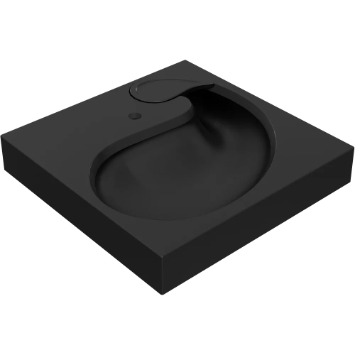 Раковина Versalia Sheffield Black 60x60 с кронштейнами Раковина Versalia Sheffield Black 60x60 с кронштейнами