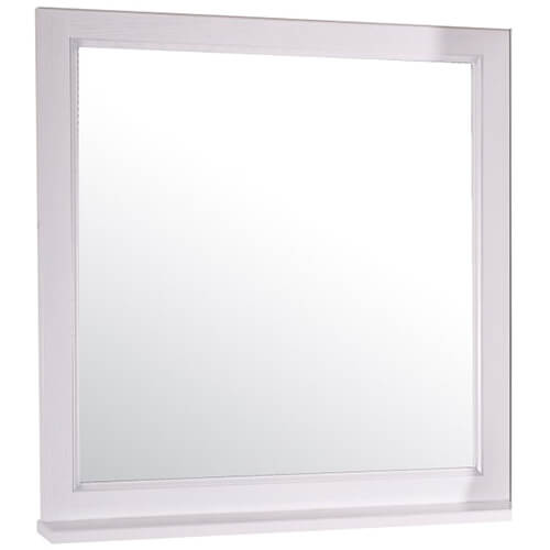 Зеркало ASB Wood Line Гранда 80 см белое, патина серебро