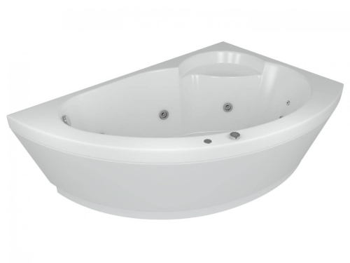 Акриловая ванна Aquatek Аякс 2 170x110 L белая, с экраном, каркасом и сливом-переливом, без ГМ
