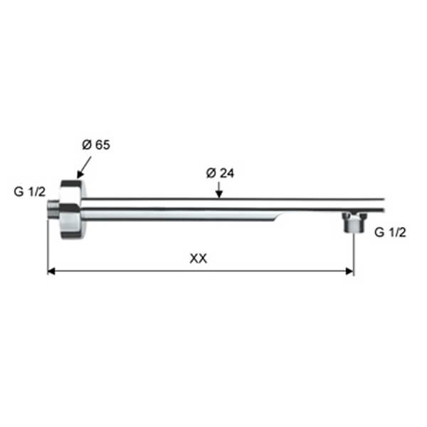 Кронштейн для верхнего душа Remer 348N30BG
