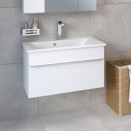 Тумба с раковиной Aqua de Marco Axioma 80 белая