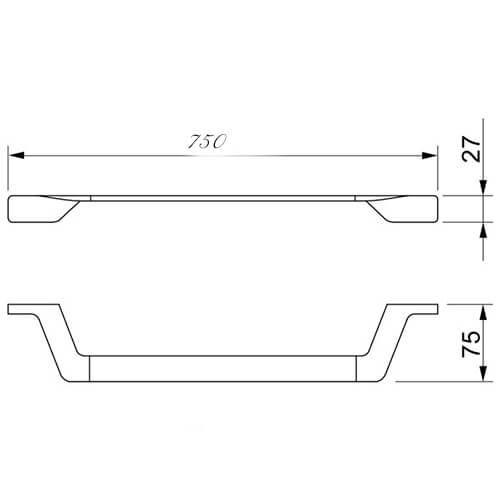 Полотенцедержатель AVS Illusion, 75 см, хром
