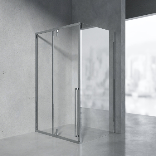 Душевой уголок AVS Акцент 120x100 L профиль хром, стекло прозрачное Душевой уголок AVS Акцент 120x100 L профиль хром, стекло прозрачное
