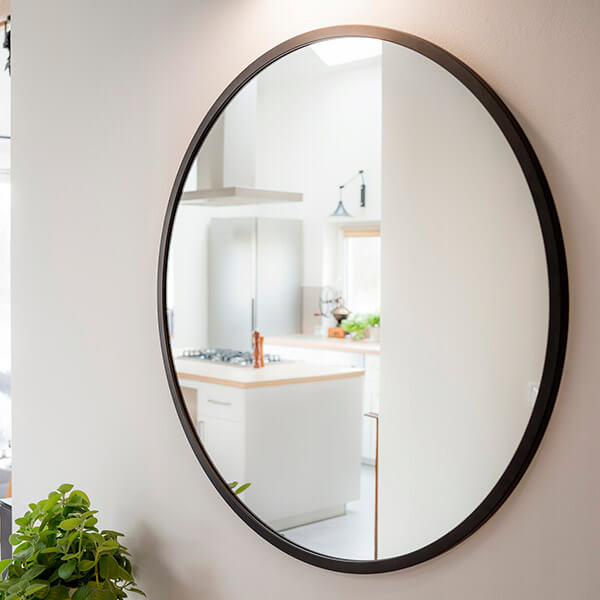 Зеркало AVS Мид 77 см рама пластик, черное