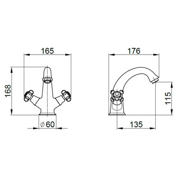 Комплект смесителей Migliore Prestige 26901+27255 хром