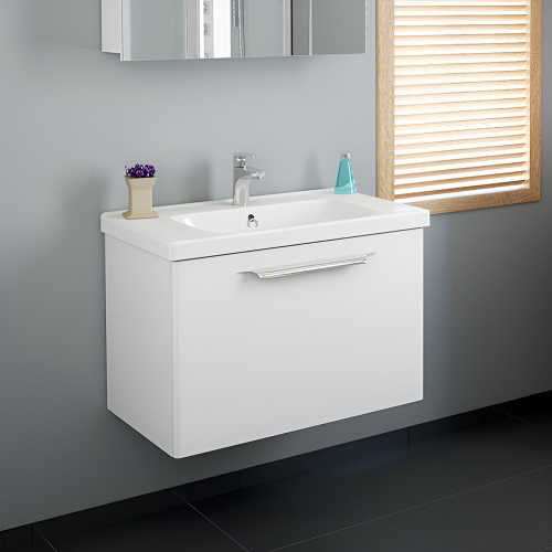 Тумба с раковиной 80 подвесная Lande DIBORG 775215+640207