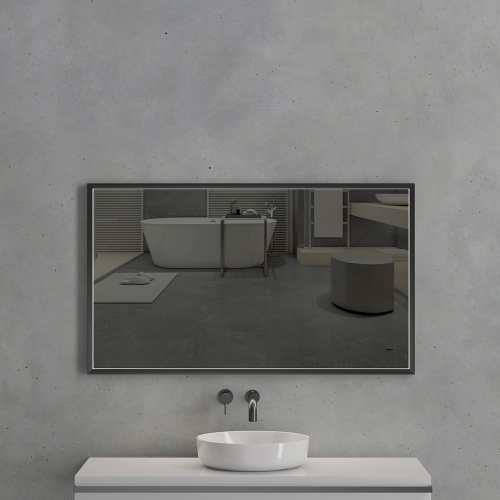 Зеркало с подсветкой AVS Мичиган 70x120 см, черное