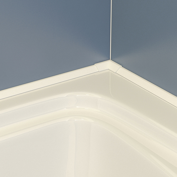 Бордюр AVS KDP-195/20 L/P 195 см, 2 шт, с комплектом заглушек