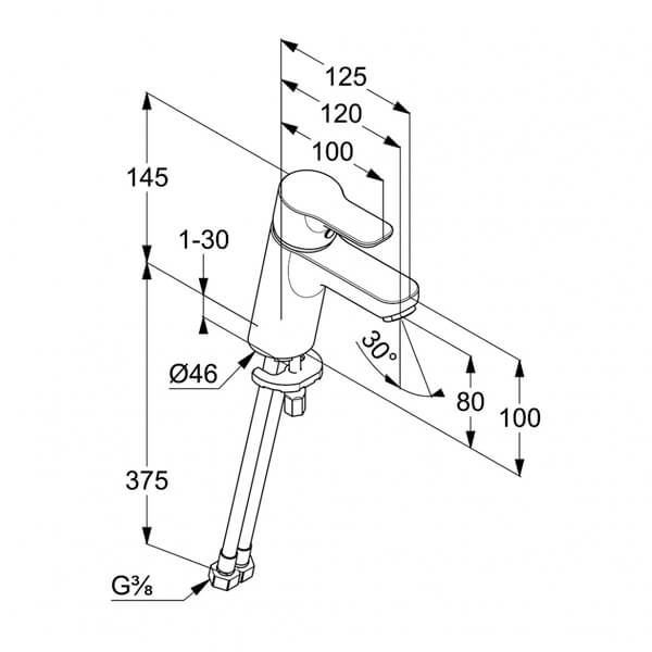 Смеситель для раковины Kludi Pure&Easy 370289165 белый