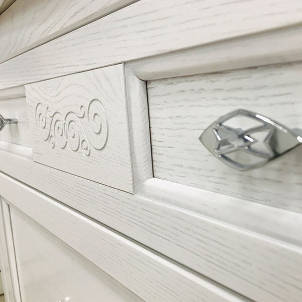 Тумба с раковиной ASB Wood Line Модерн 85 белая, патина серебро Тумба с раковиной ASB Wood Line Модерн 85 белая, патина серебро