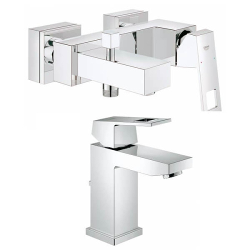 Комплект смесителей GROHE Eurocube 23127000+23140000 хром