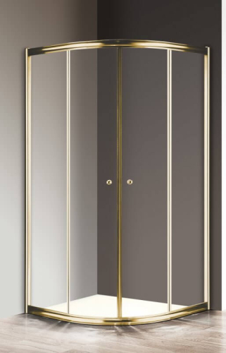 Душевой уголок Cezares Giubileo GIUBILEO-R-2-80-SCORREVOLE-CP-Br 80х80 профиль бронза, прозрачное стекло с узором