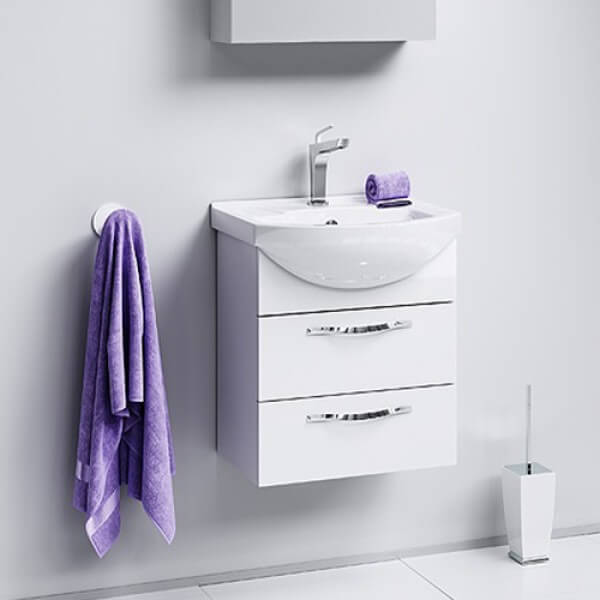 Тумба с раковиной 50 подвесная Аллегро Aqwella Agr.01.05/2 Тумба с раковиной 50 подвесная Аллегро Aqwella Agr.01.05/2