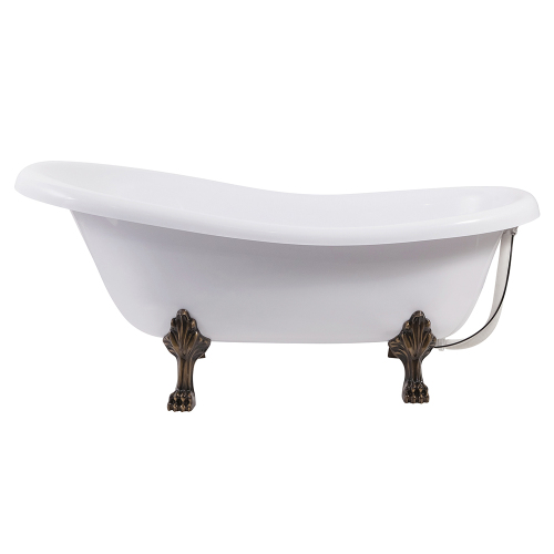 Ванна из искусственного камня Aqua de Marco Edelweiss 170x80 белая с ножками бронза Ванна из искусственного камня Aqua de Marco Edelweiss 170x80 белая с ножками бронза