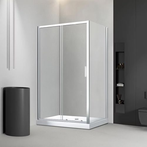 Душевой уголок Veconi Rovigo RV-046 100x80 профиль хром, стекло прозрачное