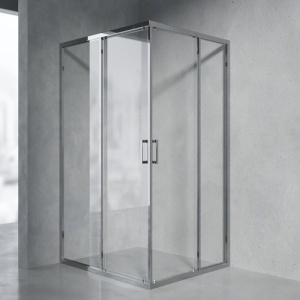 Душевой уголок AVS Слайдер Куб 100-110x100-110 профиль хром, стекло прозрачное