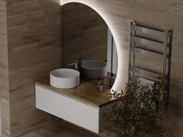 SolN.02.106/W/JR Зеркало 1060*1085 LED ИК-датчик Solis JORNO