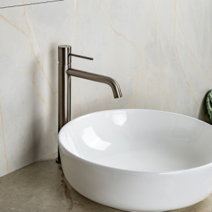 Смеситель для раковины AVS Slimmer высокий, оружейная сталь