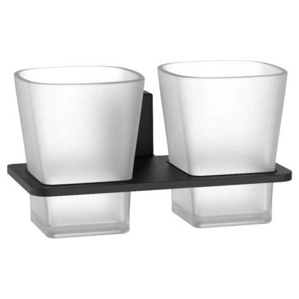 Набор Accoona 125F черный Стакан двойной+Дозатор+Крючок двойной