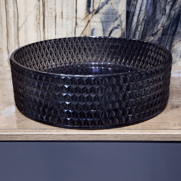 Раковина AVS 813-0213-d36GL03 36x36 черная