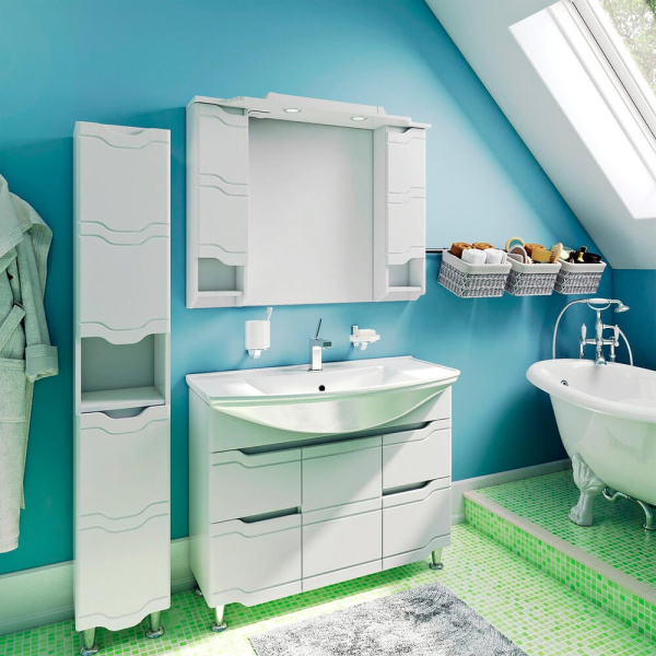 Тумба с раковиной Runo Стиль 00000001118+УТ000001524 105 см