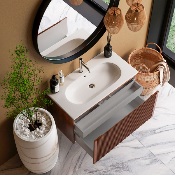 Тумба с раковиной AVS Форте 90 дуб Тумба с раковиной AVS Форте 90 дуб