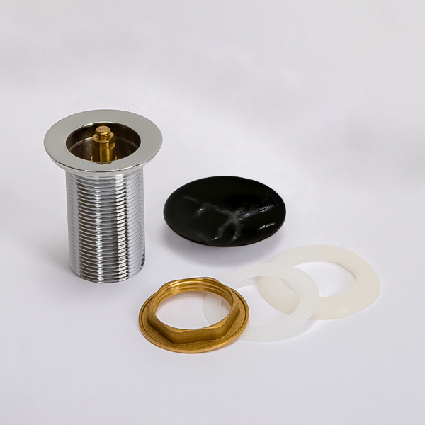 Донный клапан AVS без перелива, черный мрамор матовый