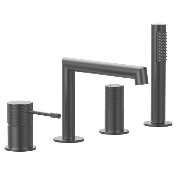 Смеситель на борт ванны AVS Seeme оружейная сталь Смеситель на борт ванны AVS Seeme оружейная сталь