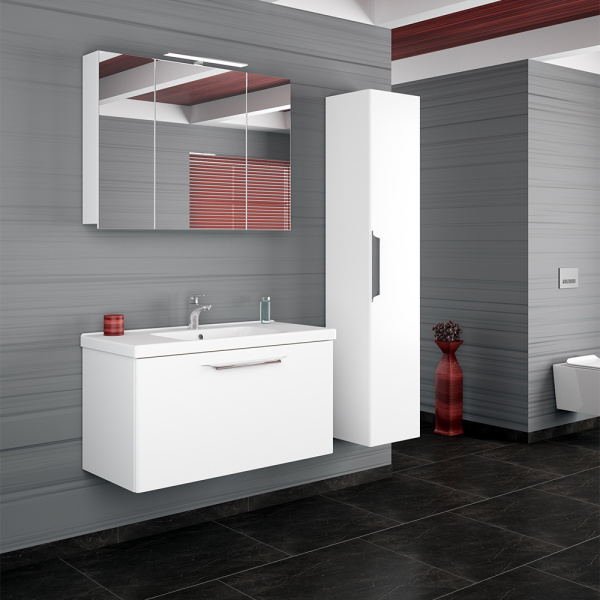 Тумба с раковиной 100 подвесная Lande DIBORG 775217+641259