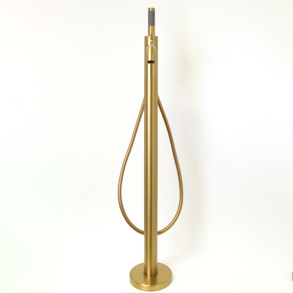 Смеситель для ванны с душем AVS Slimmer напольный, брашированное золото Смеситель для ванны с душем AVS Slimmer напольный, брашированное золото