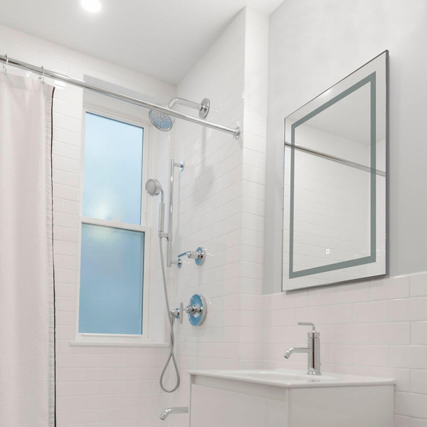 Зеркало с подсветкой AVS Торренс 60x80 см, серебро