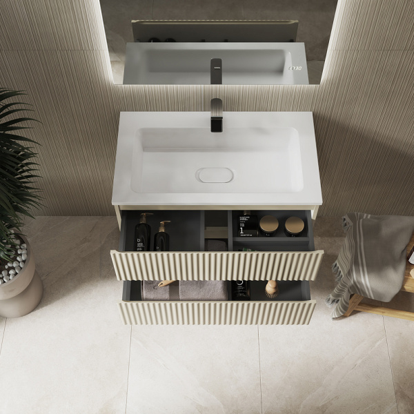 Тумба с раковиной RAVAL Coste 80 светло-коричневая