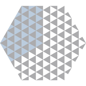 Керамогранит 23x27 матовый azul Peonia KEROS M138