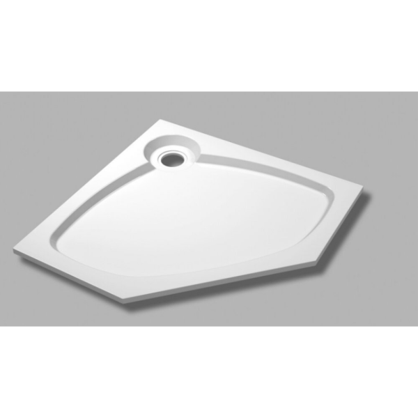 Поддон для душа Cezares Tray S 90x90 белый, пятиугольный, искуственный мрамор, без сифона Поддон для душа Cezares Tray S 90x90 белый, пятиугольный, искуственный мрамор, без сифона