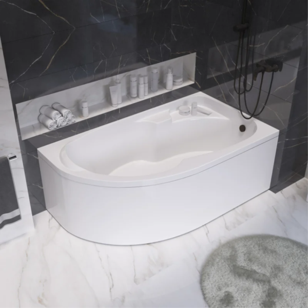 Акриловая ванна 1MarKa Diana 160x100 R белая, без каркаса