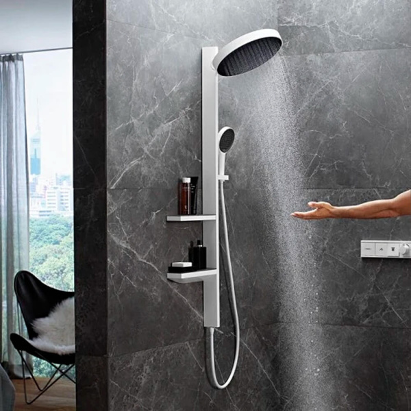 Душевая стойка Hansgrohe Rainfinity Showerpipe Shower Select S 26842700+15743700+01800180 белый матовый